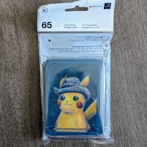 Pokemon Center Card Sleeves - Pikachu straw Hat - Pokemon center X Van Gogh NEW